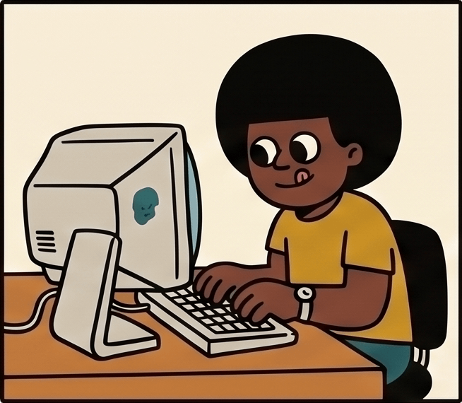 Claudinho no Computador